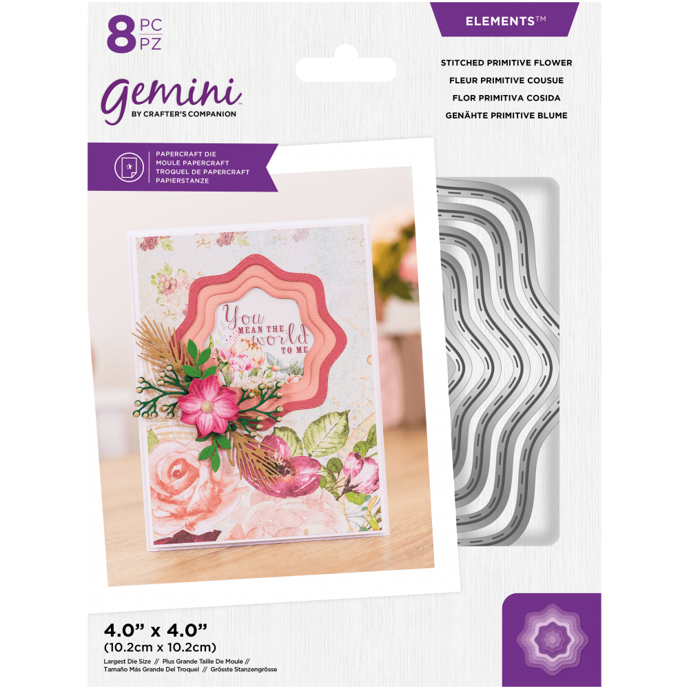 Gemini Stitched Primitive Flower Elements Dies (GEM-MD-ELE-SPF)
