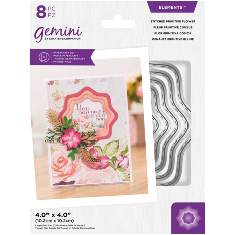 Gemini Stitched Primitive Flower Elements Dies (GEM-MD-ELE-SPF)