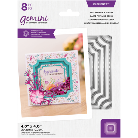 Gemini Stitched Fancy Square Elements Dies (GEM-MD-ELE-SFS)