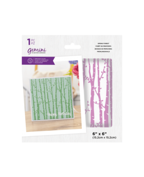 Gemini Spring Forest 6x6 Inch Embossing Folder (GEM-EF6-SPF) Gemini Spring Forest 6x6 Inch Embossing Folder (GEM-EF6-SPF)