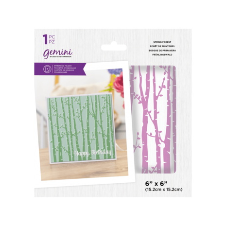 Gemini Spring Forest 6x6 Inch Embossing Folder (GEM-EF6-SPF) Gemini Spring Forest 6x6 Inch Embossing Folder (GEM-EF6-SPF)