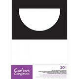 Crafter's Companion Half Moon Aperture 5x7 Inch Die-Cut Card Bases & Envelopes (CC-CB-HALF)