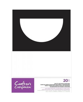 Crafter's Companion Half Moon Aperture 5x7 Inch Die-Cut Card Bases & Envelopes (CC-CB-HALF)