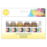 Artiste Acrylic Paint Pack 6x59ml Metallic (DOA 763291)