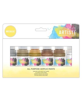 Artiste Acrylic Paint Pack 6x59ml Metallic (DOA 763291)