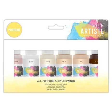 Artiste Acrylic Paint Pack 6x59ml Portrait (DOA 763297) Artiste Acrylic Paint Pack 6x59ml Portrait (DOA 763297)