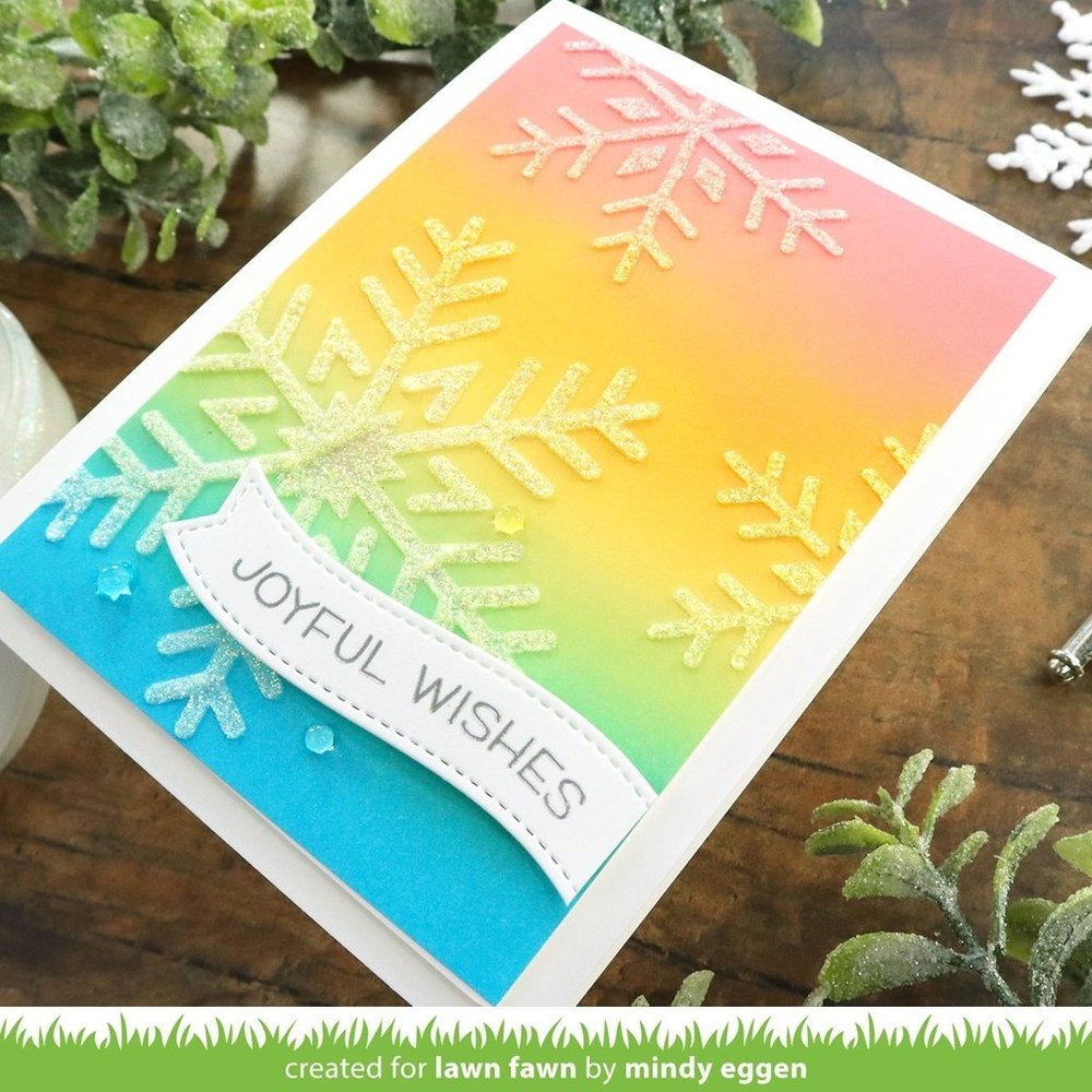 Lawn Fawn Snowflake Trio 6x6 Inch Stencil (LF2460) Lawn Fawn Snowflake Trio 6x6 Inch Stencil (LF2460)