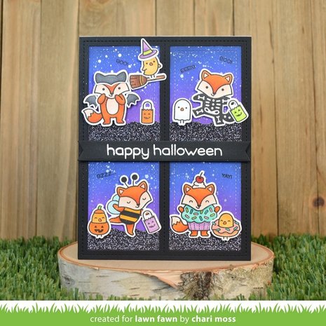 Lawn Fawn Fox Costumes Before 'n Afters Clear Stamps (LF2401)