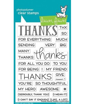 Lawn Fawn Thanks Thanks Thanks Clear Stamps (LF2405) Lawn Fawn Thanks Thanks Thanks Clear Stamps (LF2405)