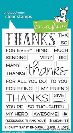 Lawn Fawn Thanks Thanks Thanks Clear Stamps (LF2405) Lawn Fawn Thanks Thanks Thanks Clear Stamps (LF2405)