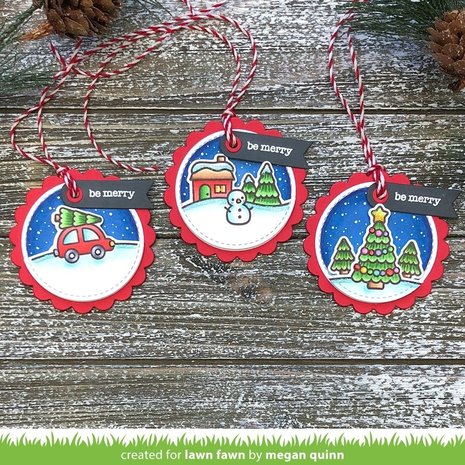 Lawn Fawn Snow Globe Scenes Clear Stamps (LF2427)