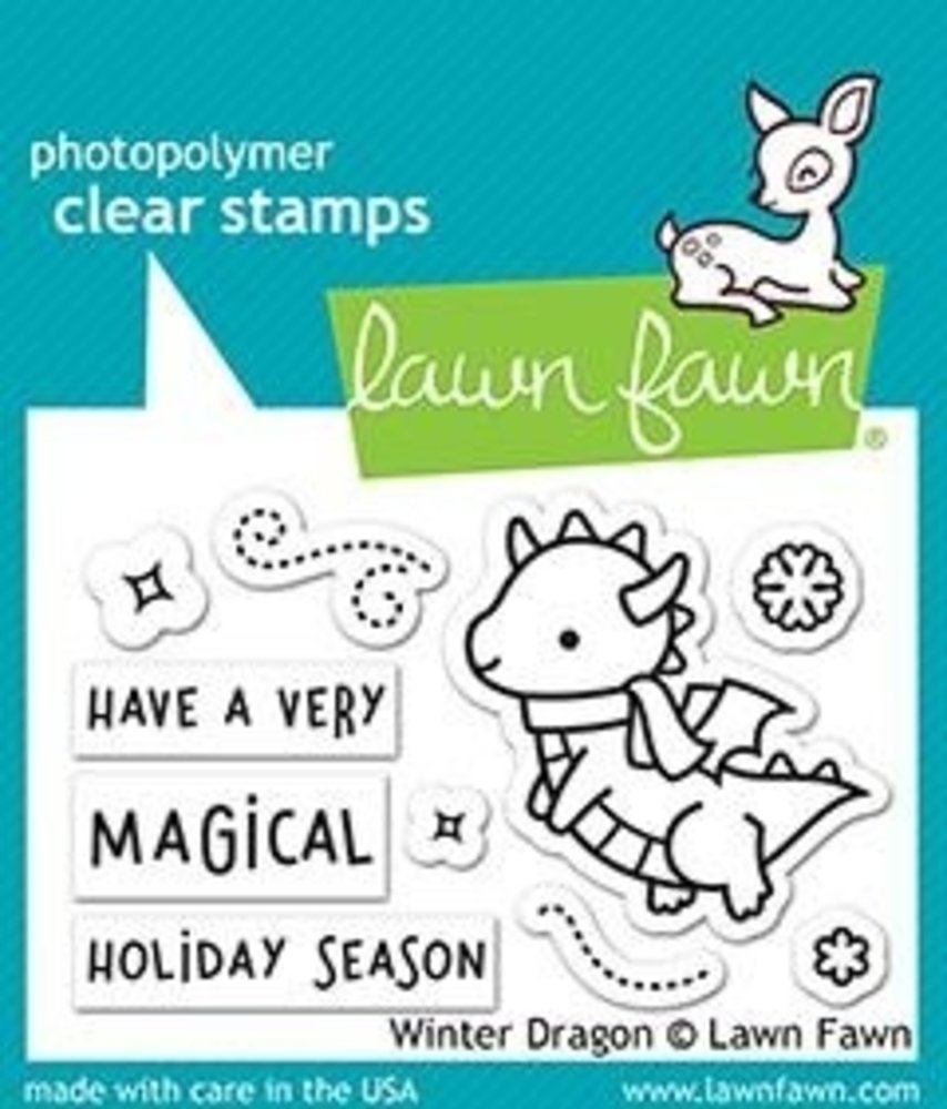 Lawn Fawn Winter Dragon Clear Stamps (LF2425) Lawn Fawn Winter Dragon Clear Stamps (LF2425)