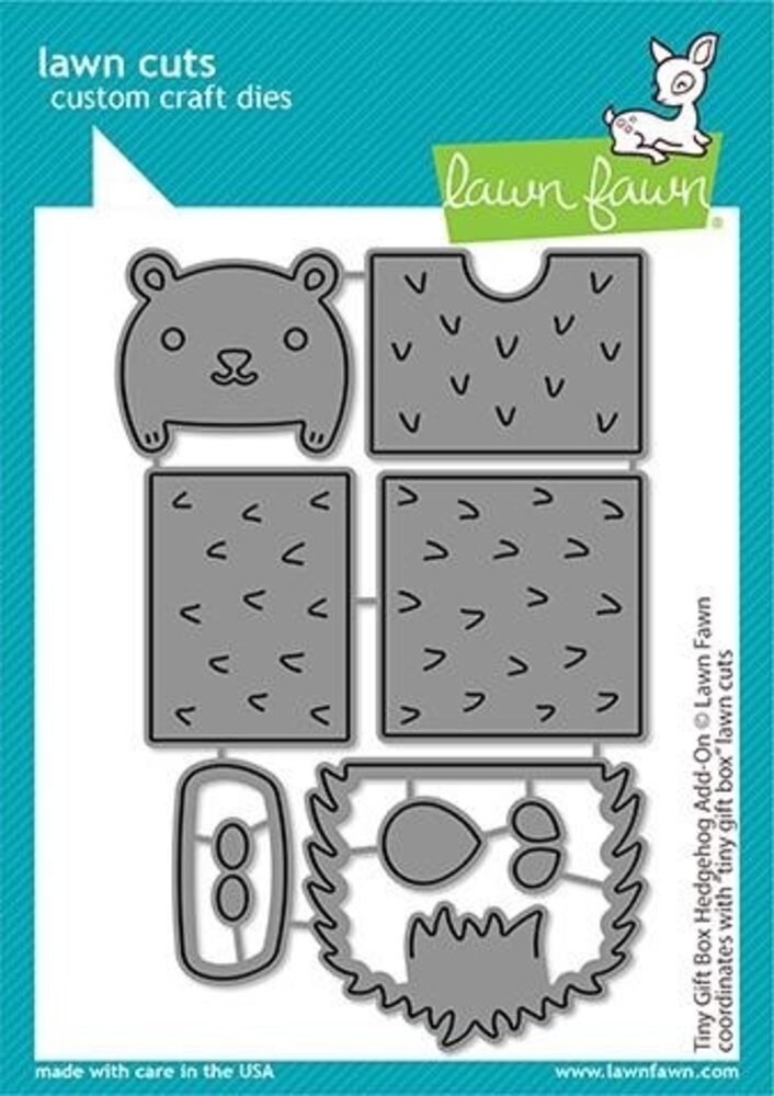 Lawn Fawn Tiny Gift Box Hedgehog Add-On Dies (LF2439)