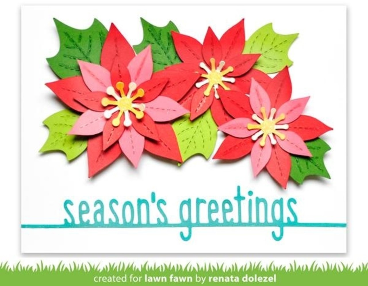 Lawn Fawn Season's Greetings Line Border Dies (LF2450) Lawn Fawn Season's Greetings Line Border Dies (LF2450)