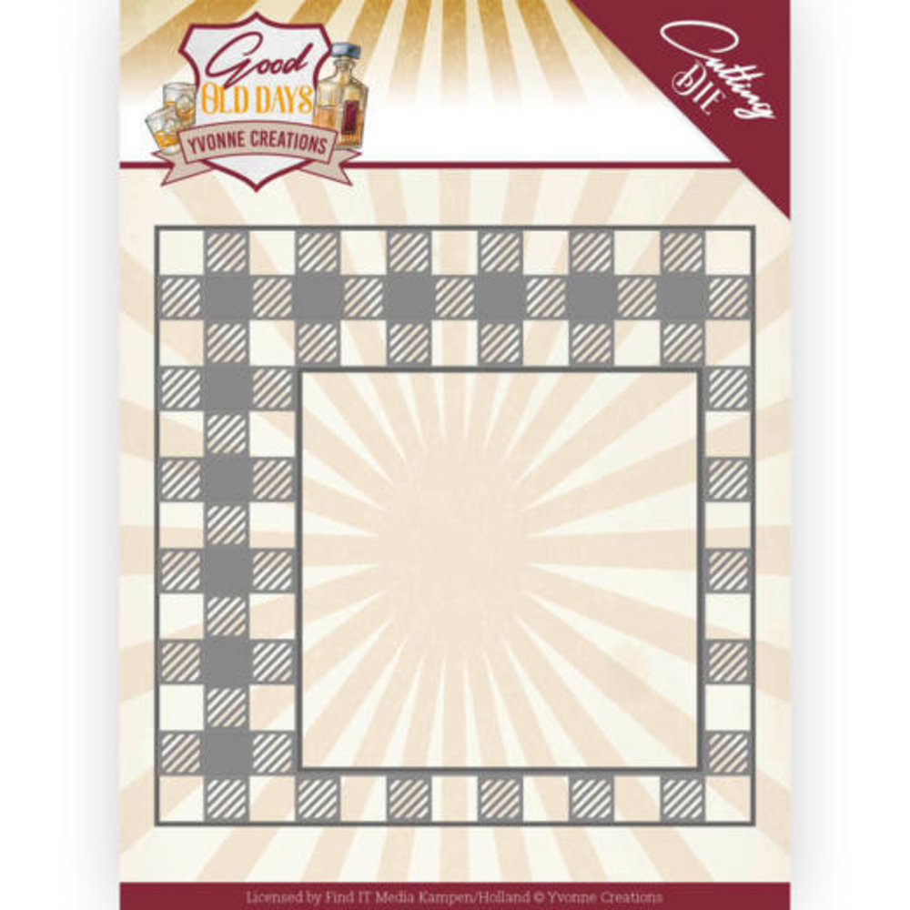 Yvonne Creations Good Old Days Checkered Frame Die (YCD10220) Yvonne Creations Good Old Days Checkered Frame Die (YCD10220)