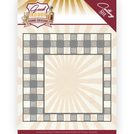 Yvonne Creations Good Old Days Checkered Frame Die (YCD10220) Yvonne Creations Good Old Days Checkered Frame Die (YCD10220)