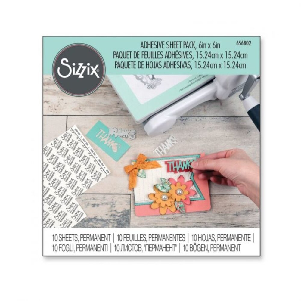 Sizzix Self-Adhesive Sheets 15x15cm (656802)