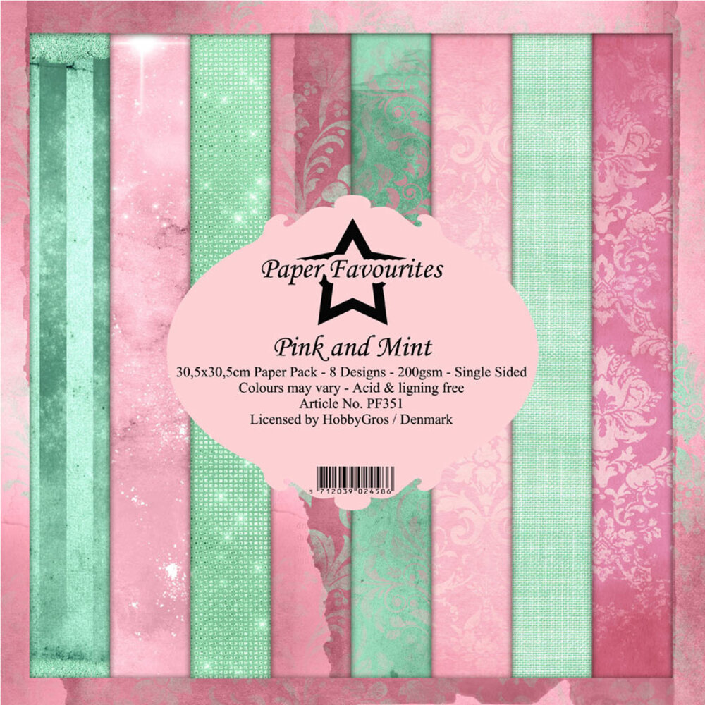 Paper Favourites Pink and Mint 12x12 Inch Paper Pack (PF351) Paper Favourites Pink and Mint 12x12 Inch Paper Pack (PF351)