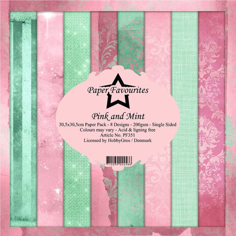 Paper Favourites Pink and Mint 12x12 Inch Paper Pack (PF351) Paper Favourites Pink and Mint 12x12 Inch Paper Pack (PF351)