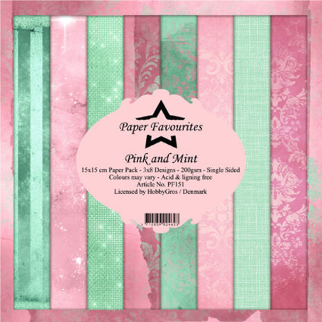 Paper Favourites Pink and Mint 6x6 Inch Paper Pack (PF151) Paper Favourites Pink and Mint 6x6 Inch Paper Pack (PF151)