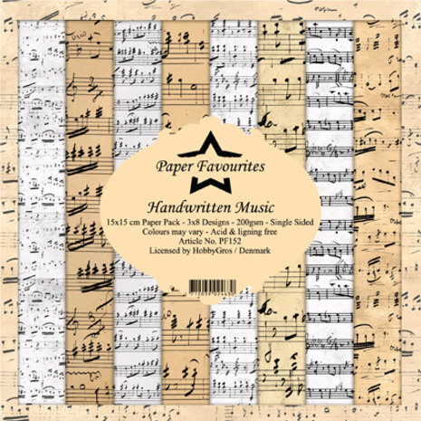Paper Favourites Handwritten Music 6x6 Inch Paper Pack (PF152)