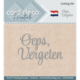 Card Deco Snijmal Oeps, Vergeten (CDECD0048)