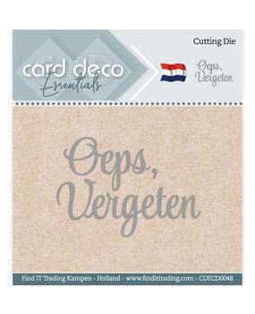 Card Deco Snijmal Oeps, Vergeten (CDECD0048) Card Deco Snijmal Oeps, Vergeten (CDECD0048)