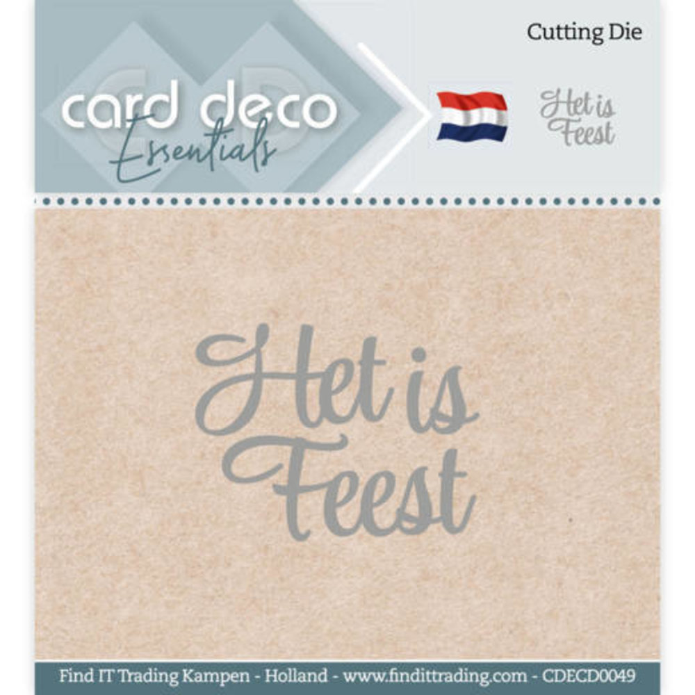 Card Deco Snijmal Het is Feest (CDECD0049)