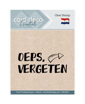 Card Deco Clear Stamp Oeps, Vergeten (CDECS023)