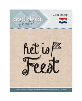 Card Deco Clear Stamp Het Is Feest (CDECS024)