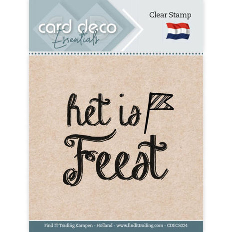 Card Deco Clear Stamp Het Is Feest (CDECS024)