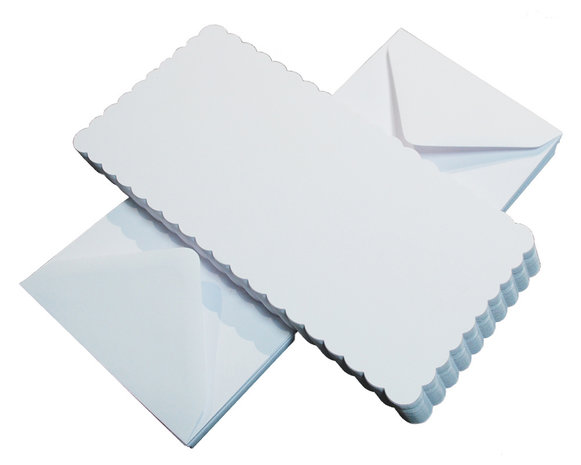 Craft UK Limited Cards & Envelopes 6x6 Inch Scalloped White (CUK836) Craft UK Limited Cards & Envelopes 6x6 Inch Scalloped White (CUK836)