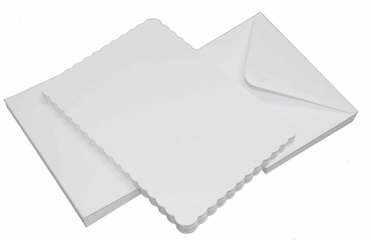 Craft UK Limited Cards & Envelopes C6 Scalloped White (CUK837) Craft UK Limited Cards & Envelopes C6 Scalloped White (CUK837)