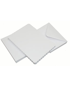 Craft UK Limited Cards & Envelopes C6 Scalloped White (CUK837) Craft UK Limited Cards & Envelopes C6 Scalloped White (CUK837)