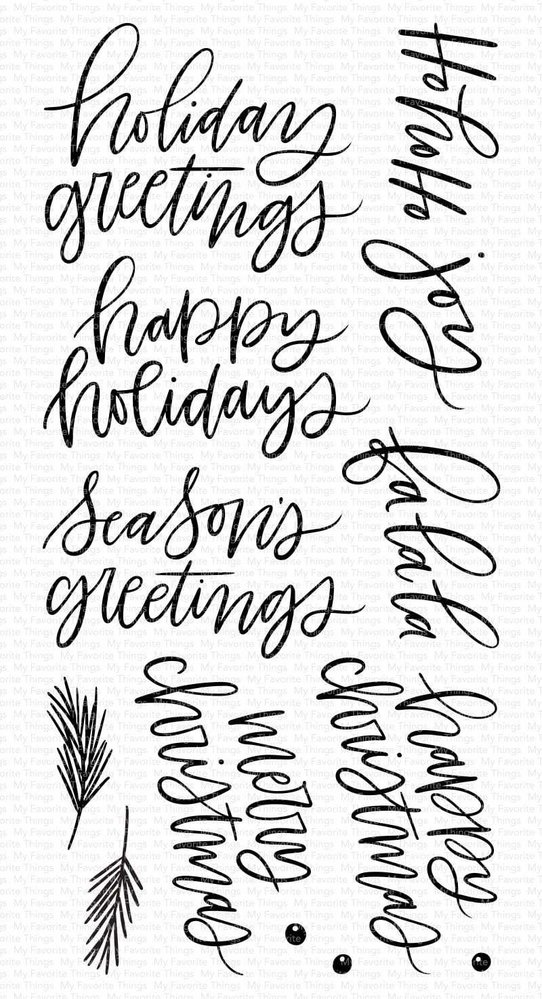 My Favorite Things Hand-Lettered Holiday Greetings Clear Stamps (CS-516) My Favorite Things Hand-Lettered Holiday Greetings Clear Stamps (CS-516)
