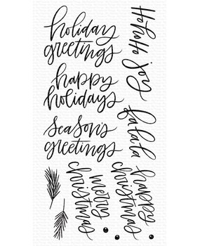 My Favorite Things Hand-Lettered Holiday Greetings Clear Stamps (CS-516) My Favorite Things Hand-Lettered Holiday Greetings Clear Stamps (CS-516)