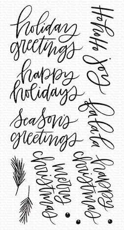 My Favorite Things Hand-Lettered Holiday Greetings Clear Stamps (CS-516) My Favorite Things Hand-Lettered Holiday Greetings Clear Stamps (CS-516)