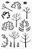Modern Trees Clear Stamps (CS-518)