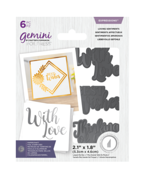 Gemini Foil Stamp ‘N’ Cut Die Expressions Loving Sentiments (GEM-FS-EXP-LOSE) Gemini Foil Stamp ‘N’ Cut Die Expressions Loving Sentiments (GEM-FS-EXP-LOSE)