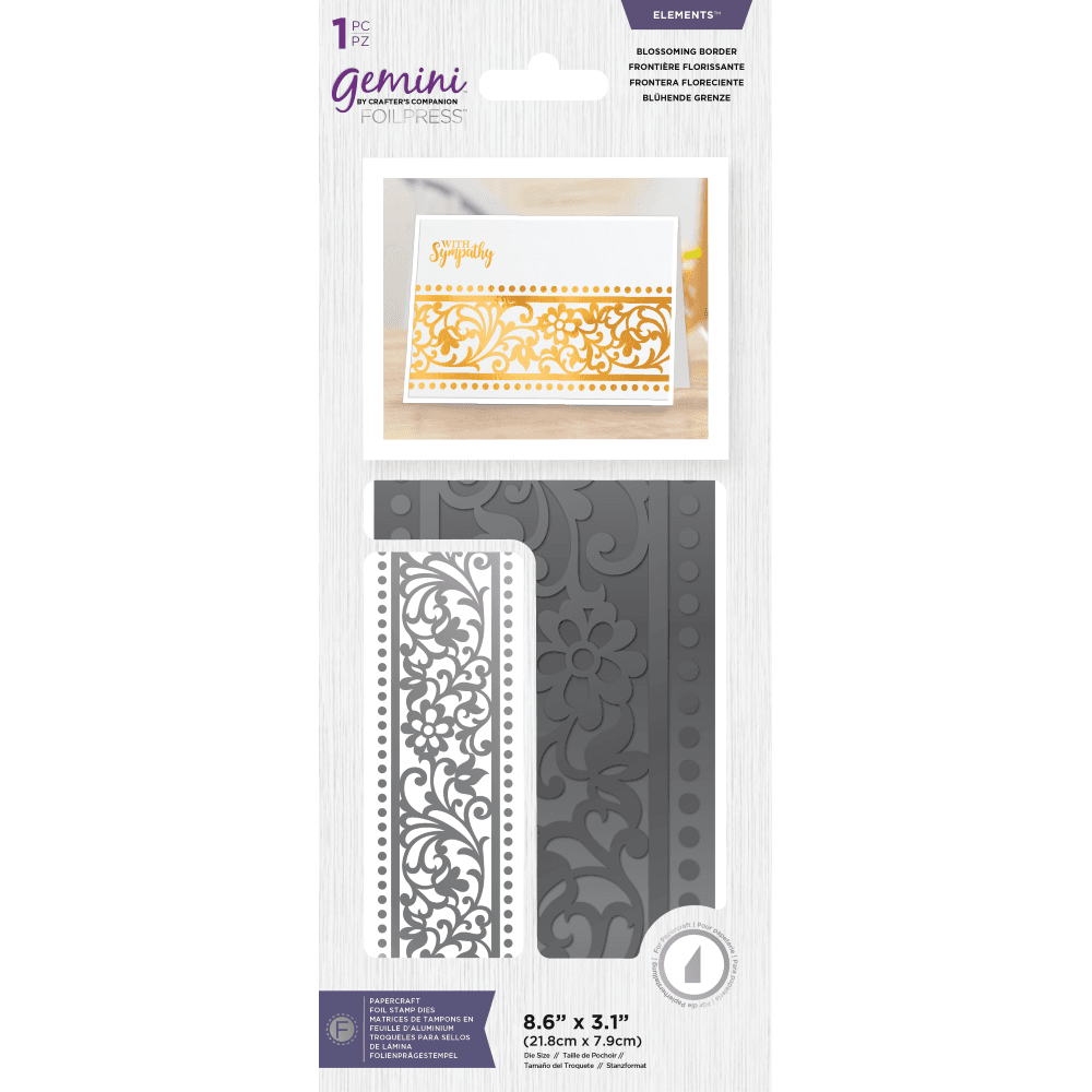 Gemini Foil Stamp Die Elements Blossoming Border (GEM-FS-ELE-BLOB) Gemini Foil Stamp Die Elements Blossoming Border (GEM-FS-ELE-BLOB)