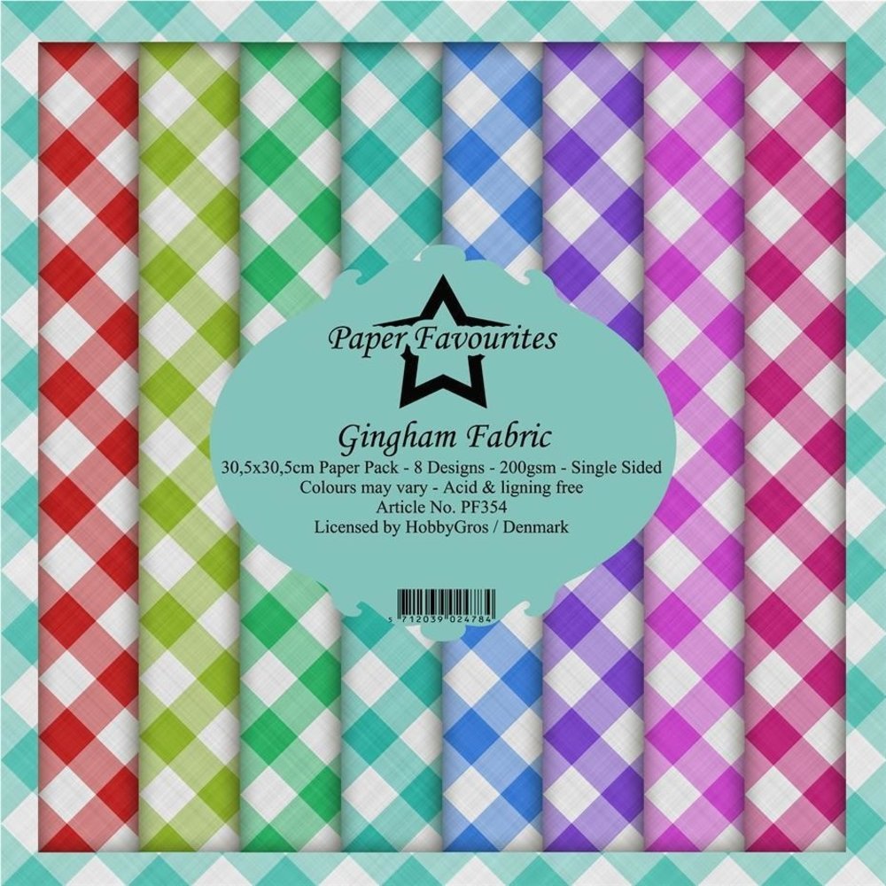 Paper Favourites Gingham Fabric 12x12 Inch Paper Pack (PF354)