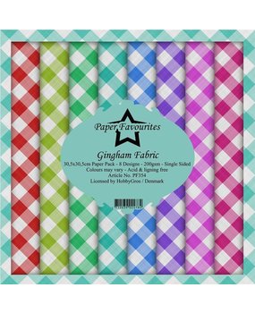 Paper Favourites Gingham Fabric 12x12 Inch Paper Pack (PF354)