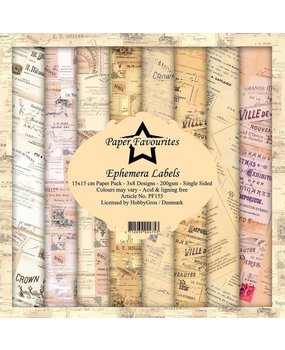 Paper Favourites Ephemera Labels 6x6 Inch Paper Pack (PF155)