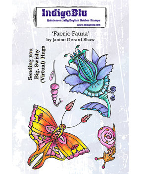 IndigoBlu Faerie Fauna A6 Rubber Stamps (IND0730)