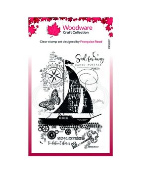 Woodware Singles Sail Away Clear Stamp Set (FRS837)
