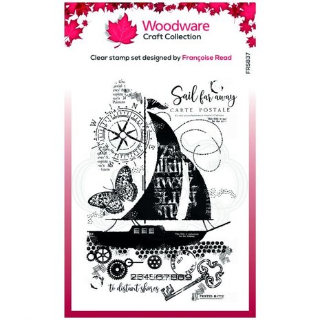 Woodware Singles Sail Away Clear Stamp Set (FRS837)