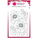 Woodware Singles Poppies Clear Stamp Set (JGS747)