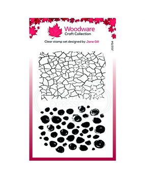 Woodware Singles Crackles & Dots Clear Stamp Set (JGS754) Woodware Singles Crackles & Dots Clear Stamp Set (JGS754)