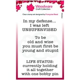 Woodware Singles Life Status Clear Stamp Set (FRM018)
