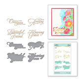 Spellbinders Heart Melt Sentiments Glimmer Hot Foil Plate & Die Sets (GLP-218)